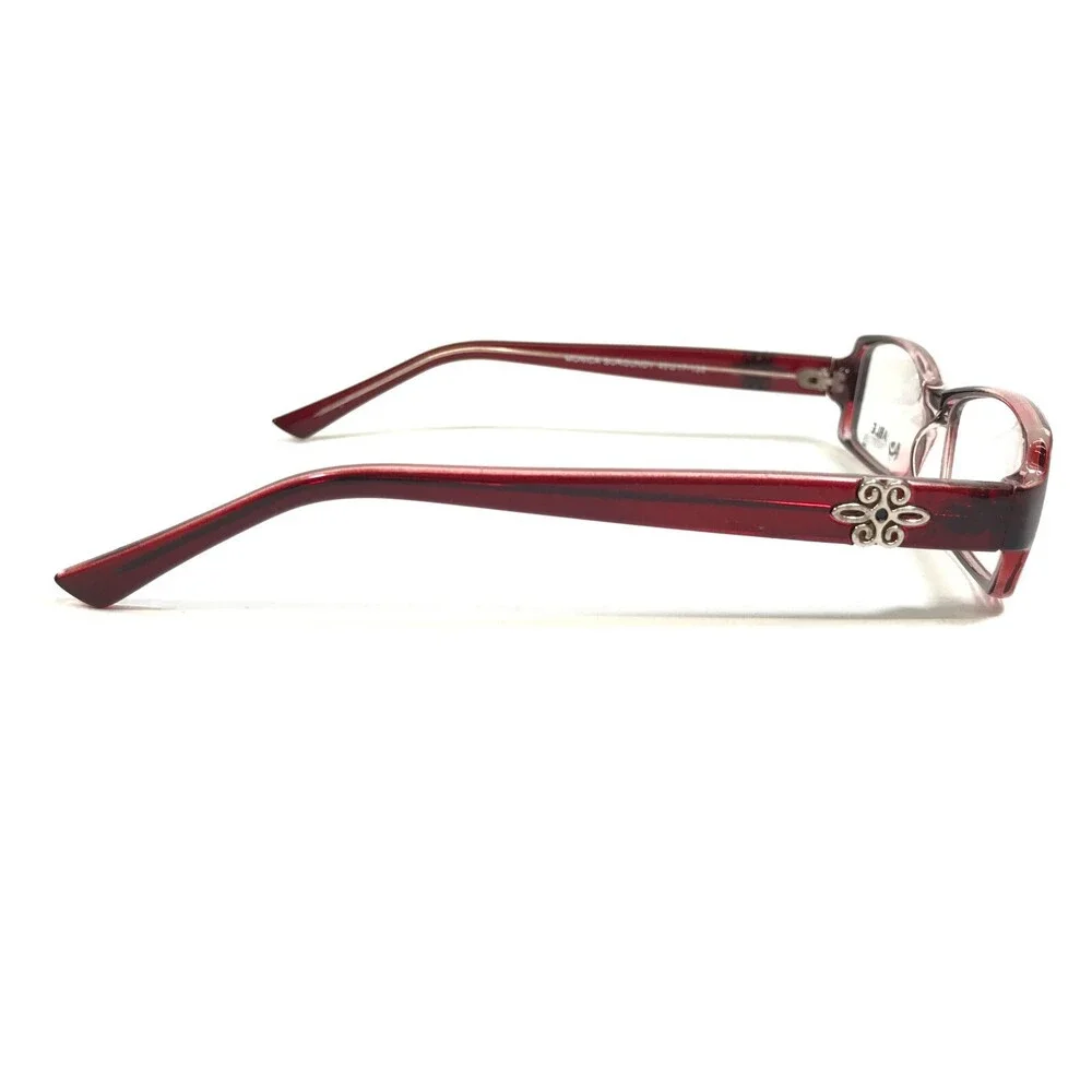 Affordable Designs Eyeglasses Frames MONICA BURGUNDY Red Rectangular 49-17-135